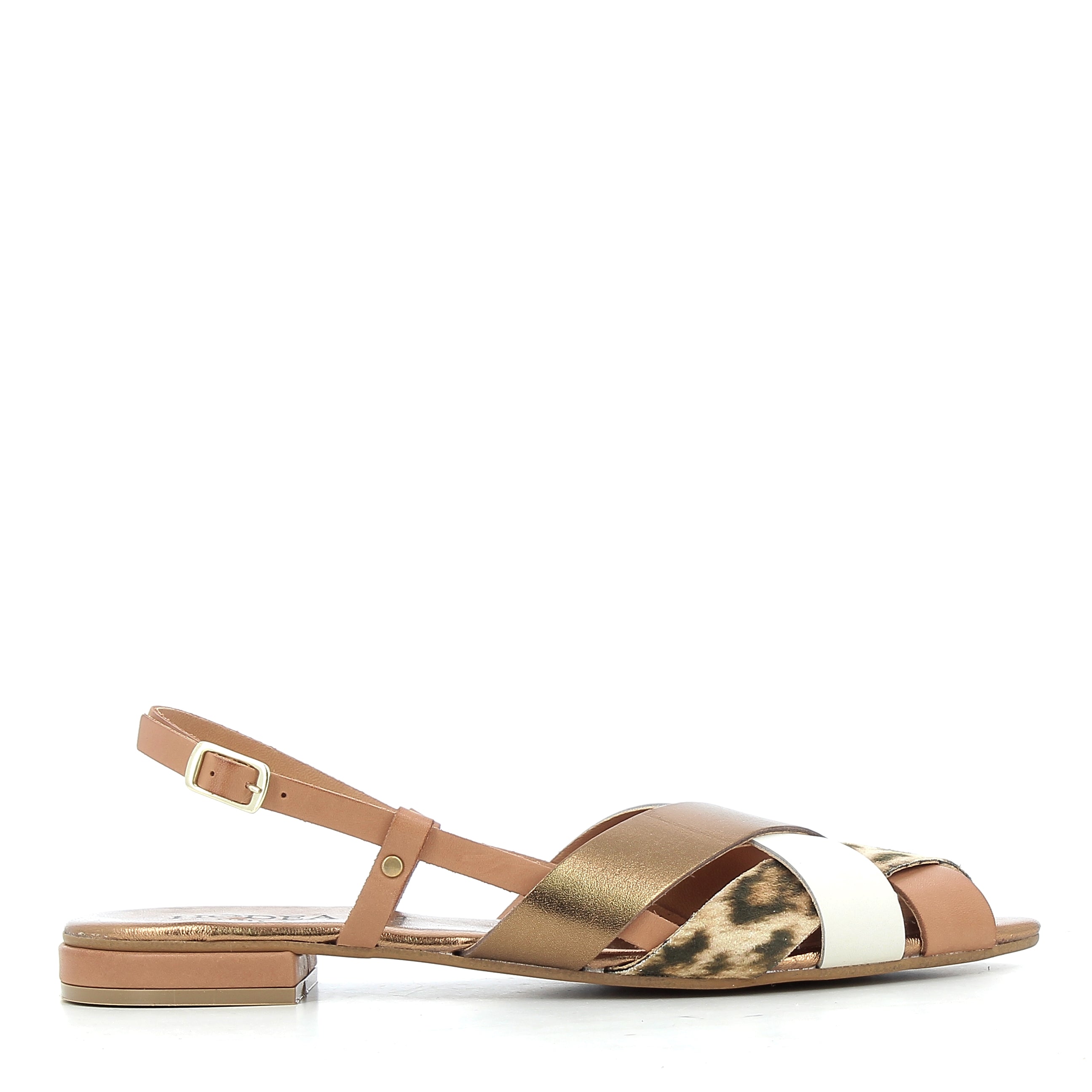 Hodea Sandali Eleonora vera pelle Cuoio