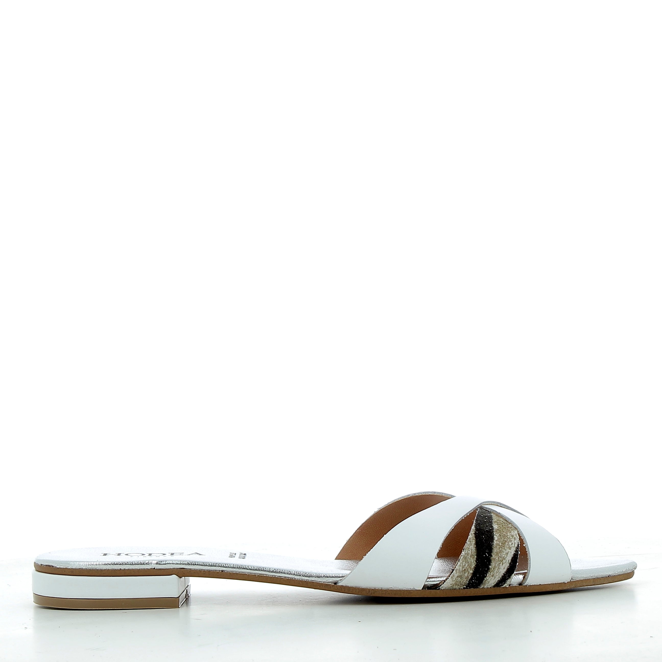 Hodea Sandali Cristina vera pelle Bianco