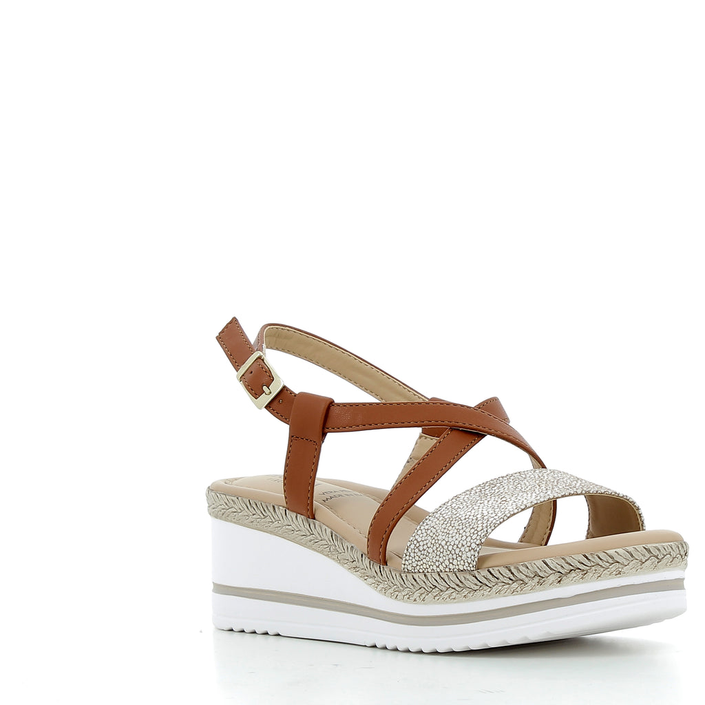 Hodea women's shoes 795109ISP25 BEIGE LEATHER 