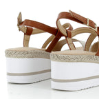 Hodea women's shoes 795109ISP25 BEIGE LEATHER 