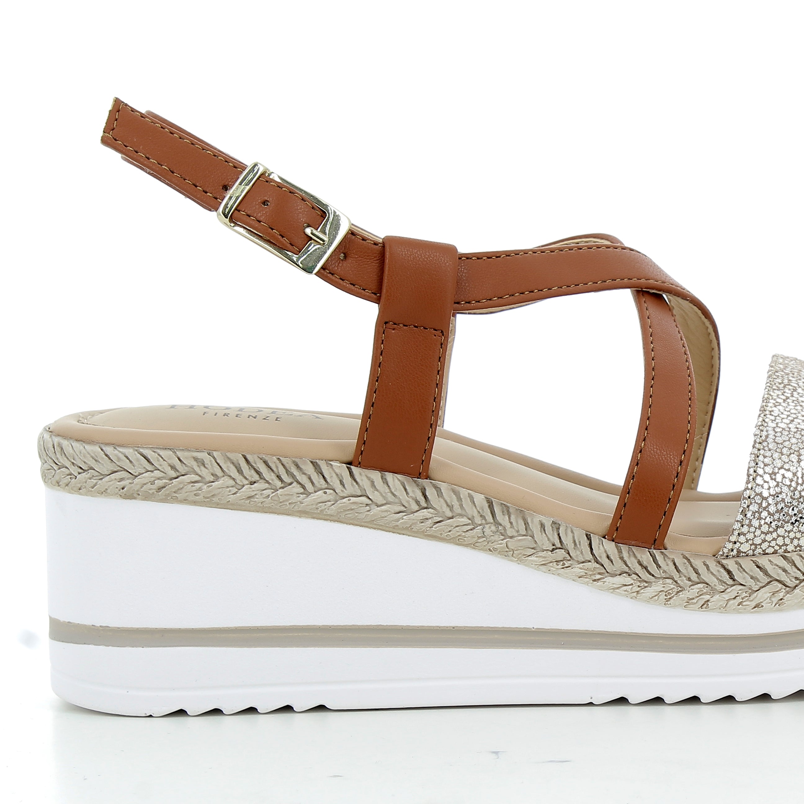 Hodea women's shoes 795109ISP25 BEIGE LEATHER 