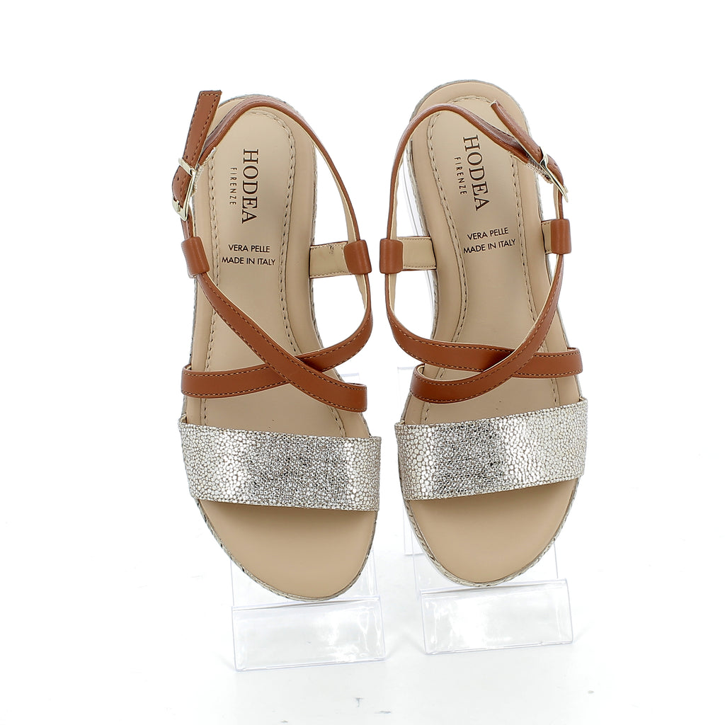 Hodea women's shoes 795109ISP25 BEIGE LEATHER 