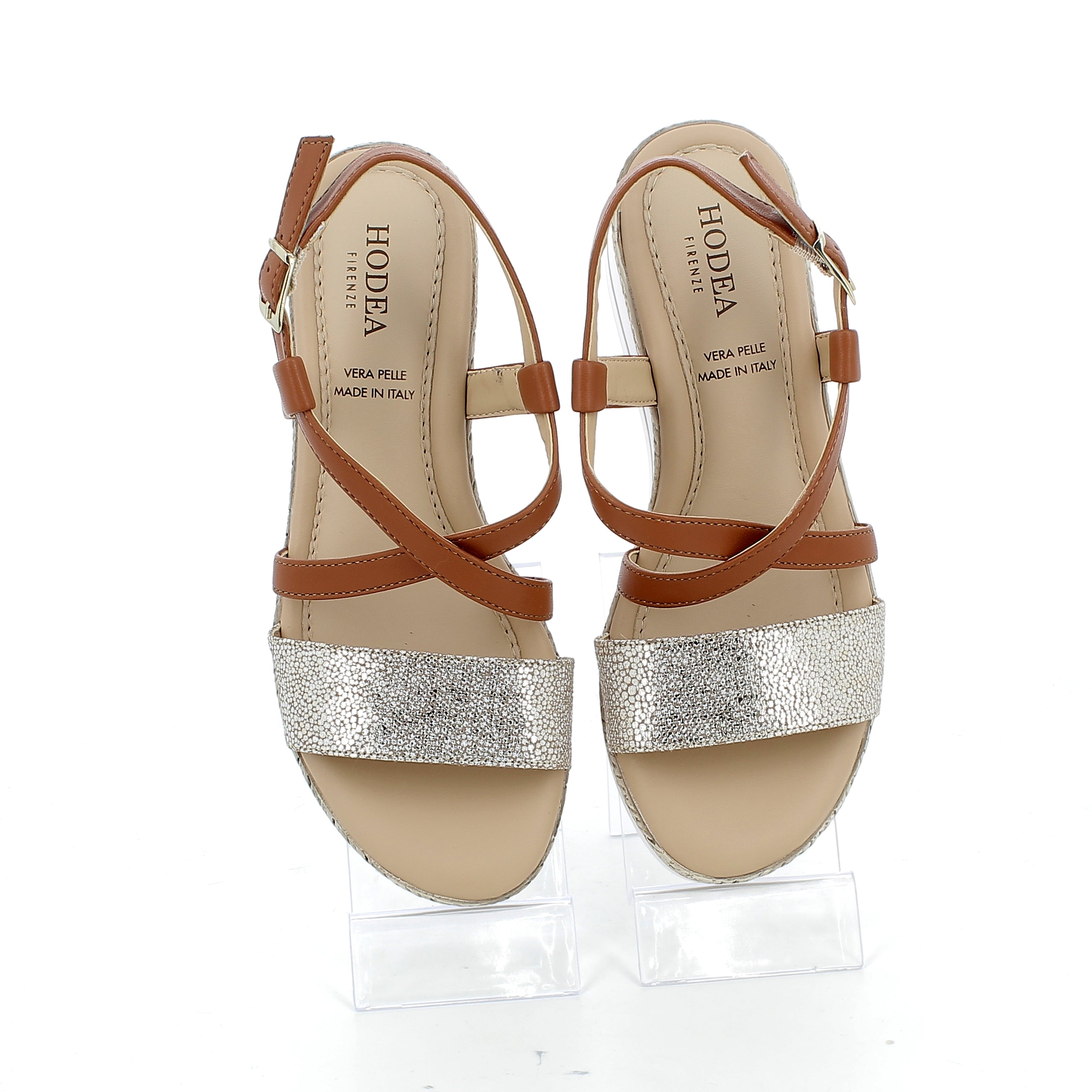 Hodea women's shoes 795109ISP25 BEIGE LEATHER 