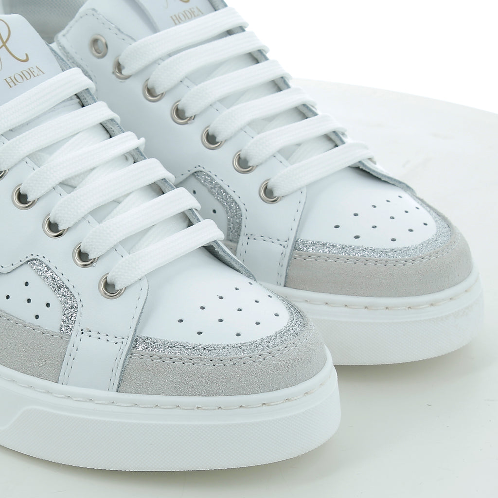Buty damskie Hodea DR15BCP25 BIAŁO-SREBRNE 
