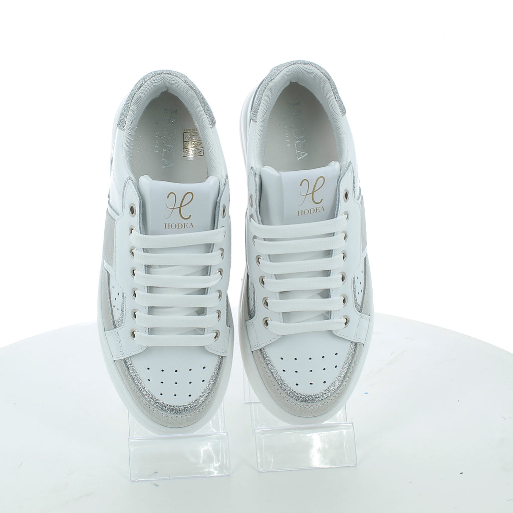 Buty damskie Hodea DR15BCP25 BIAŁO-SREBRNE 