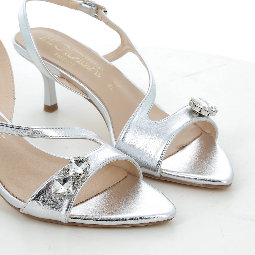 Hodea Jessica Silver Sandals