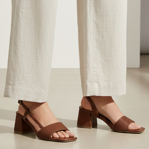 Hodea Silvia Sandals Dark Brown
