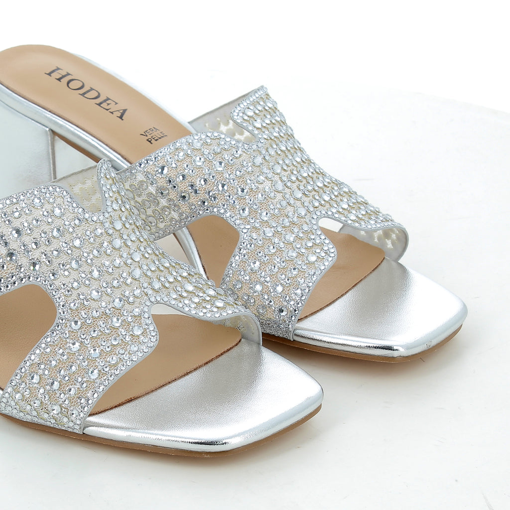Hodea Zaira Silver Sandals