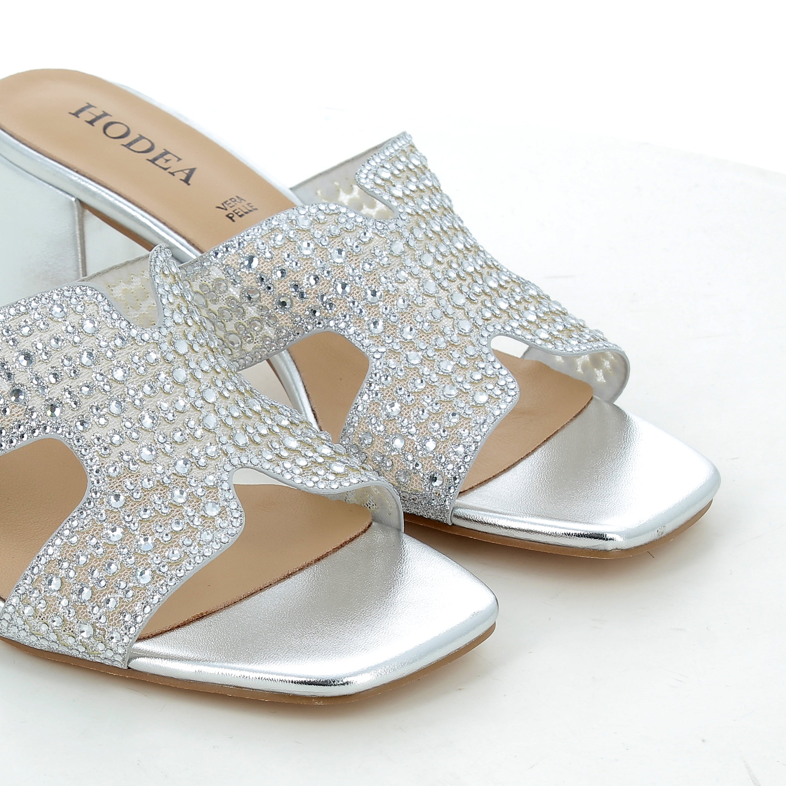 Hodea Zaira Silver Sandals