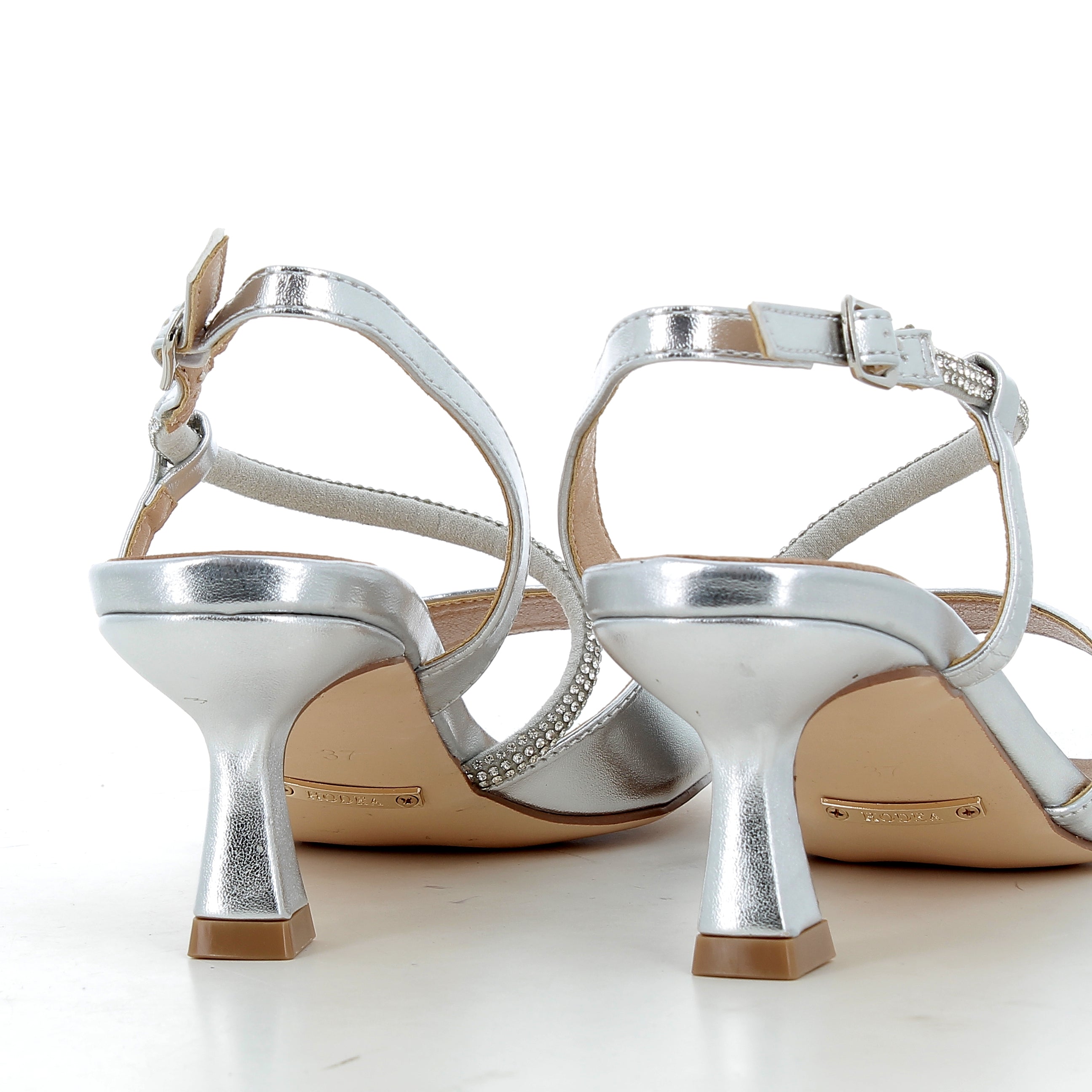 Hodea Sandals White Silver