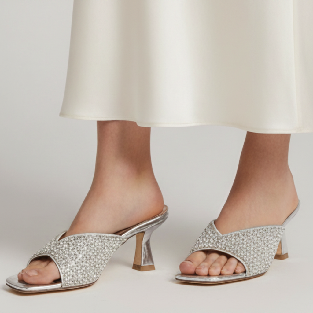 Hodea Ginevra Silver Sandals