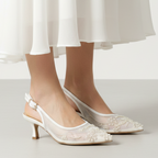 Hodea Slingback Jasny Biały