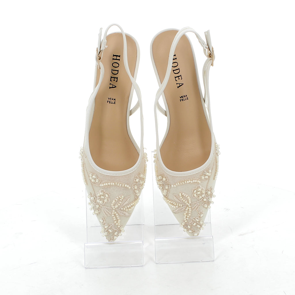 Hodea Slingback Jasny Biały