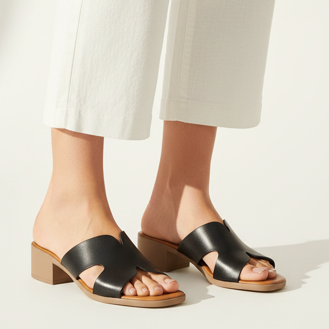 Hodea Sveva Black Sandals