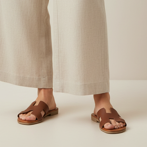 Hodea Ciabatte Perla Cuoio