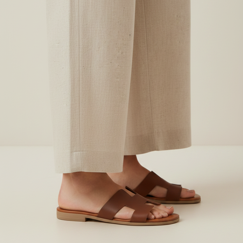 Hodea Ciabatte Perla Cuoio