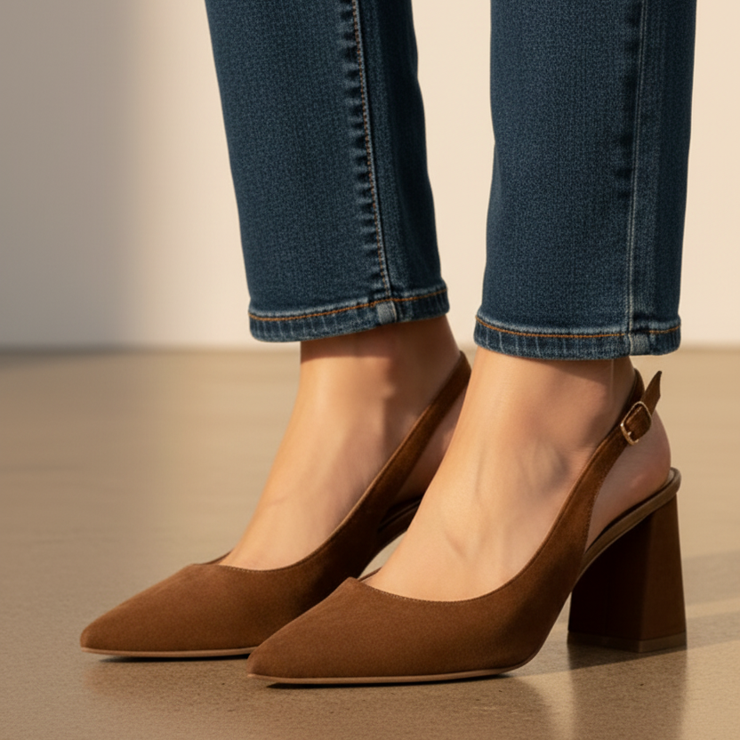 Hodea Angelica Leather Slingback