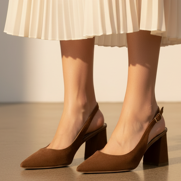 Hodea Angelica Leather Slingback
