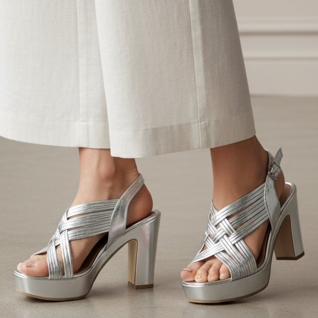 Hodea Caterina Silver Sandals