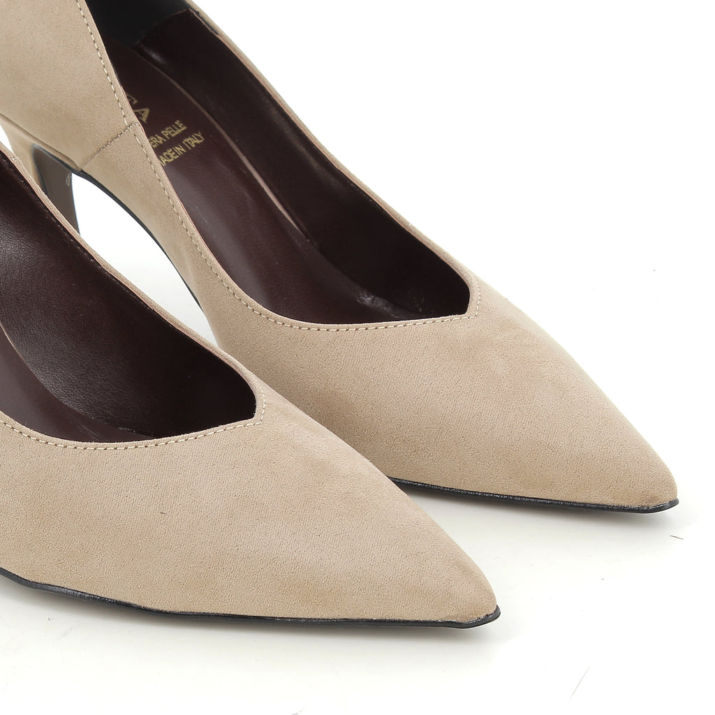 Hodea Decollete Suede Paola Taupe