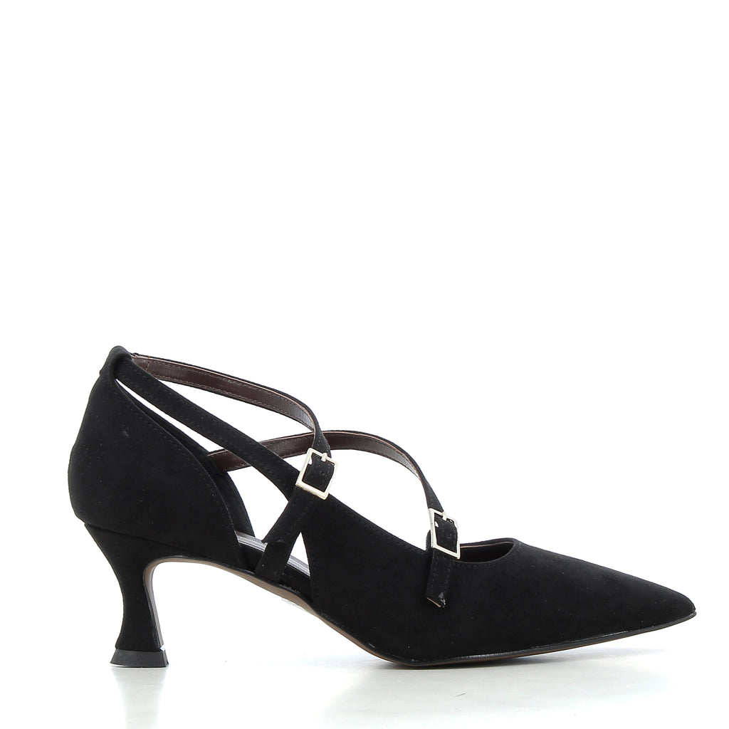 Hodea Decollete Suede Valentina Nero