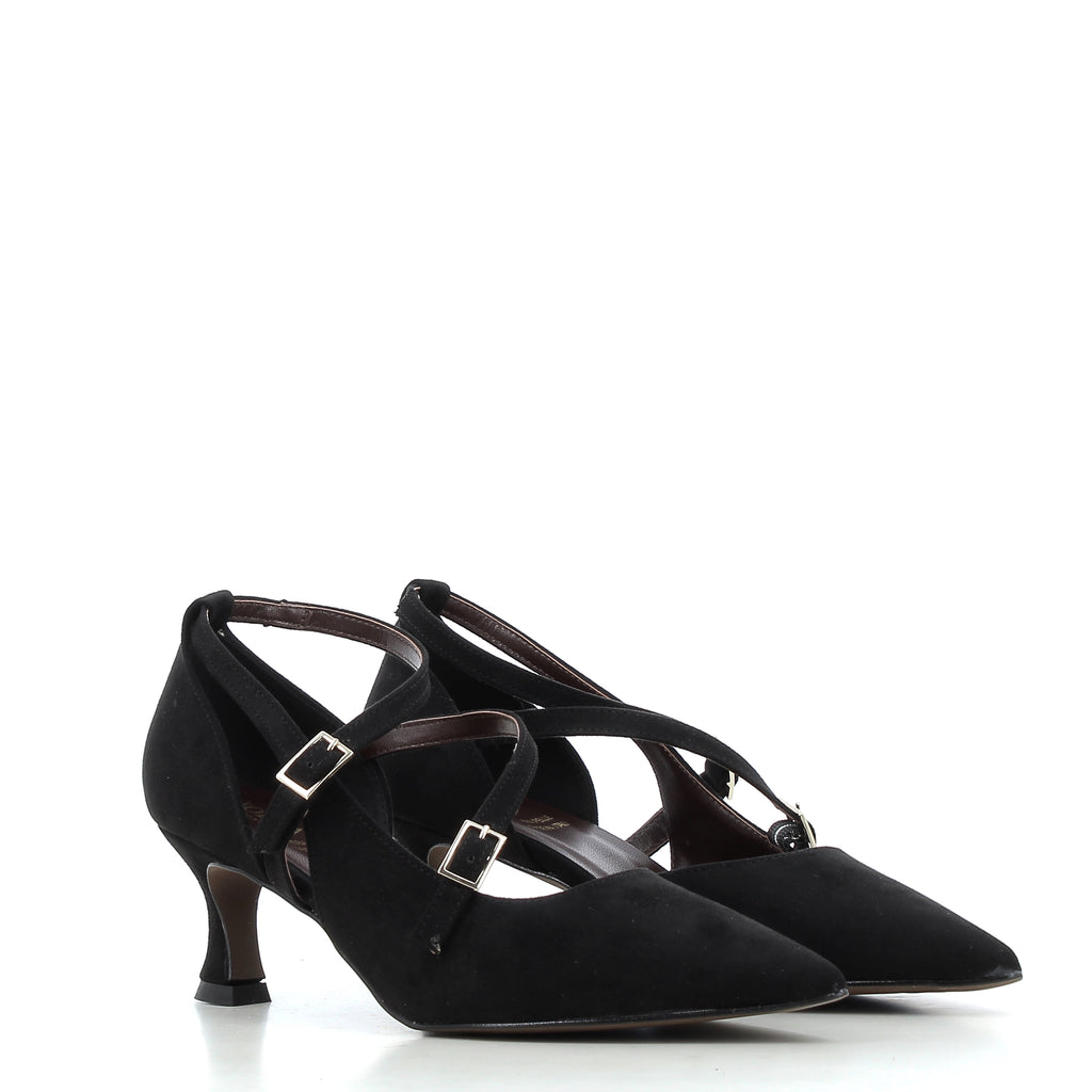Hodea Decollete Suede Valentina Nero