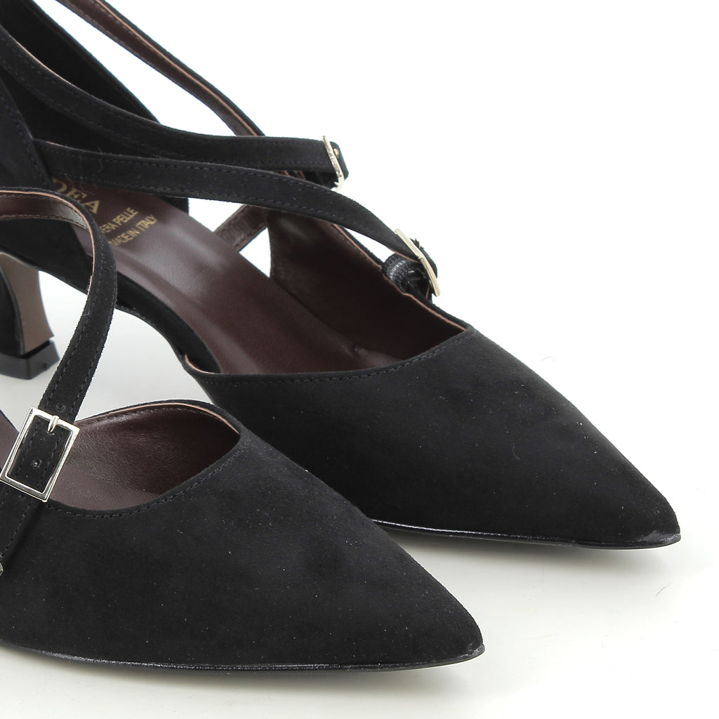 Hodea Decollete Suede Valentina Nero