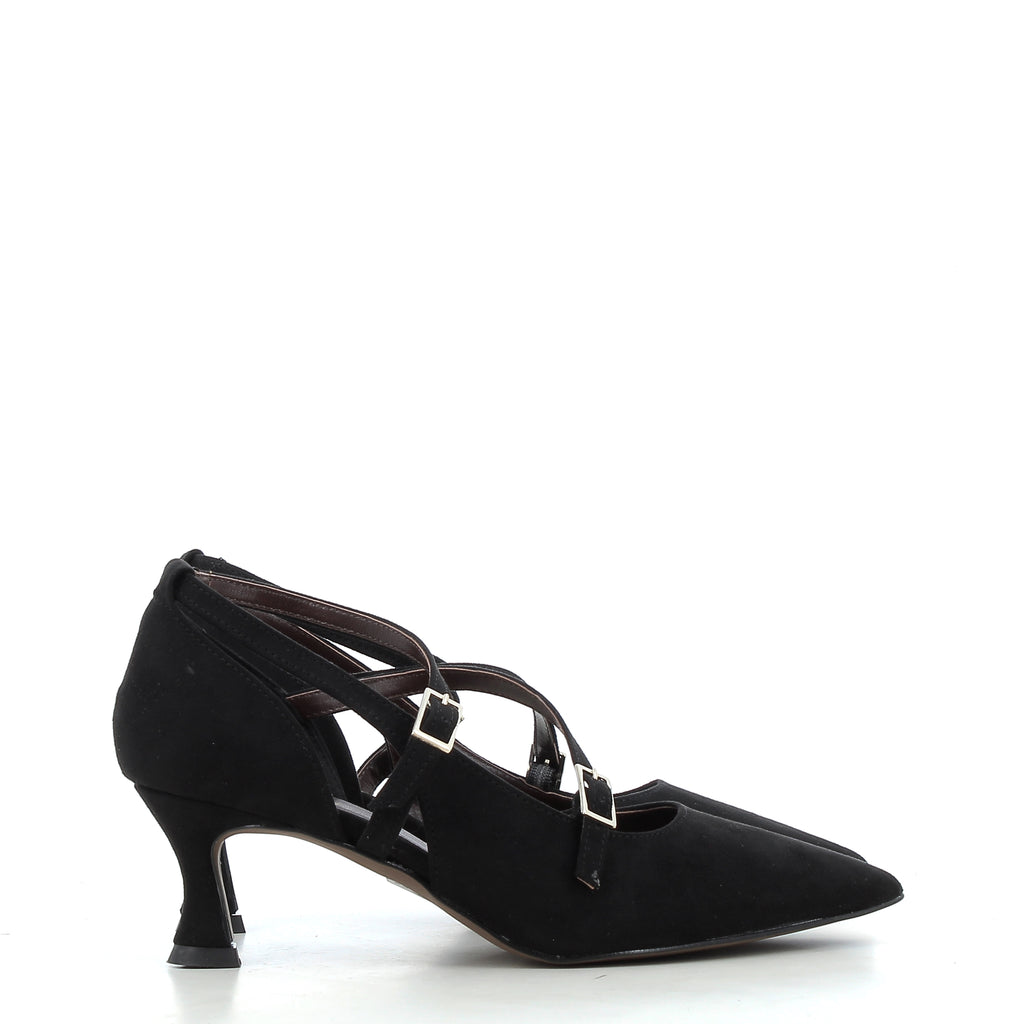 Hodea Decollete Suede Valentina Nero