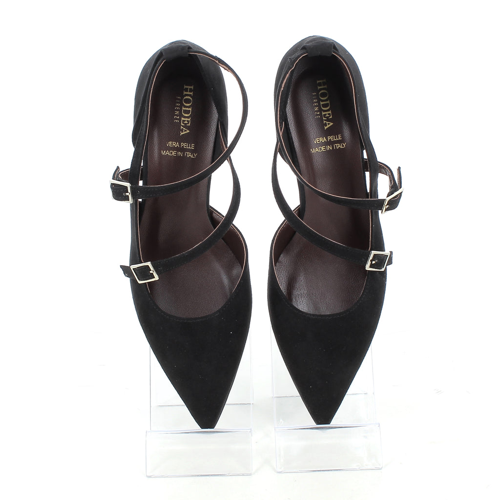 Hodea Decollete Suede Valentina Nero