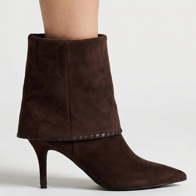 Stivaletti Beatrice Moro Effetto Suede con Tacco 8 cm