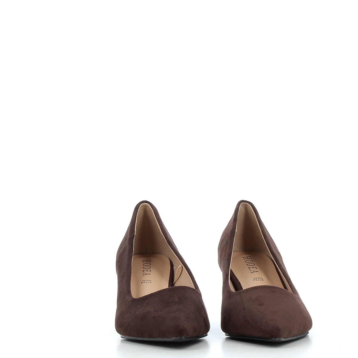 Décolleté Aurora Marroni Effetto Camoscio con Tacco 6 cm