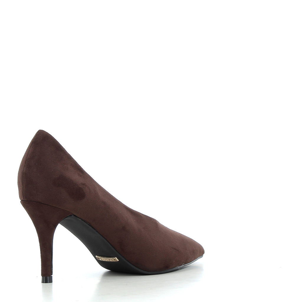 Décolleté Cristina Moro in Suede con Scollo a Mandorla e Tacco 8 cm