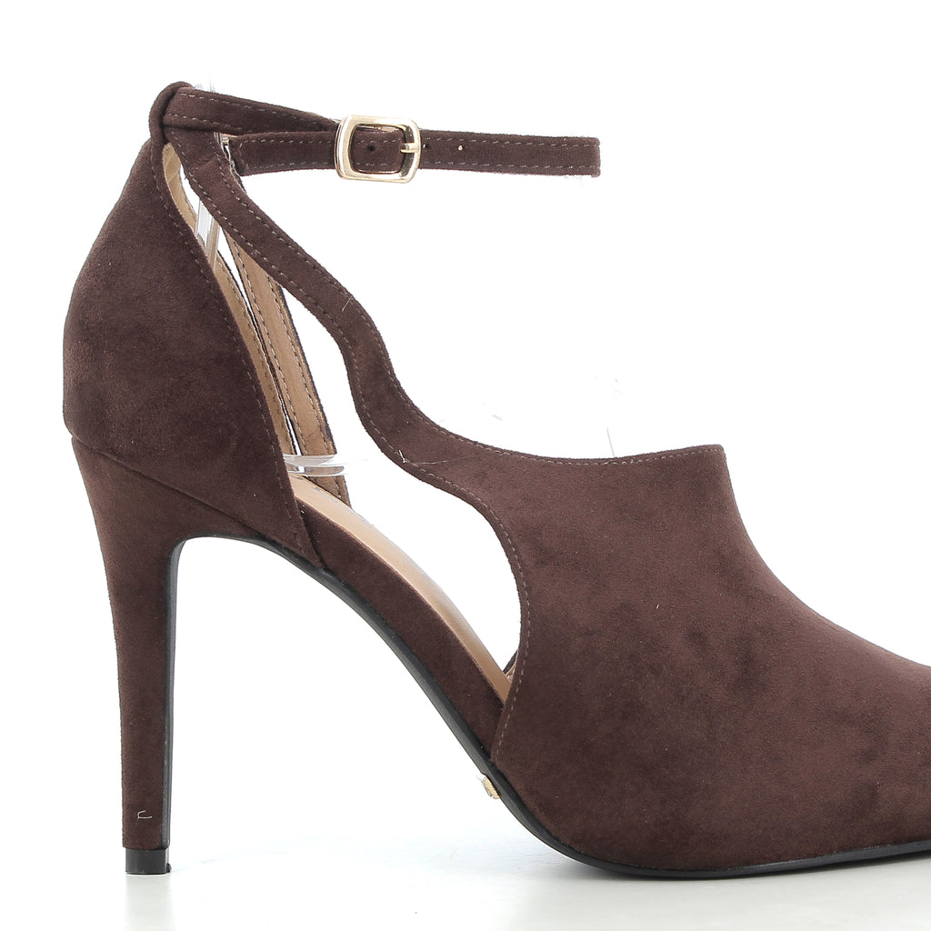 Décolleté Camilla Marroni in Camoscio con Cinturino e Tacco 9 cm