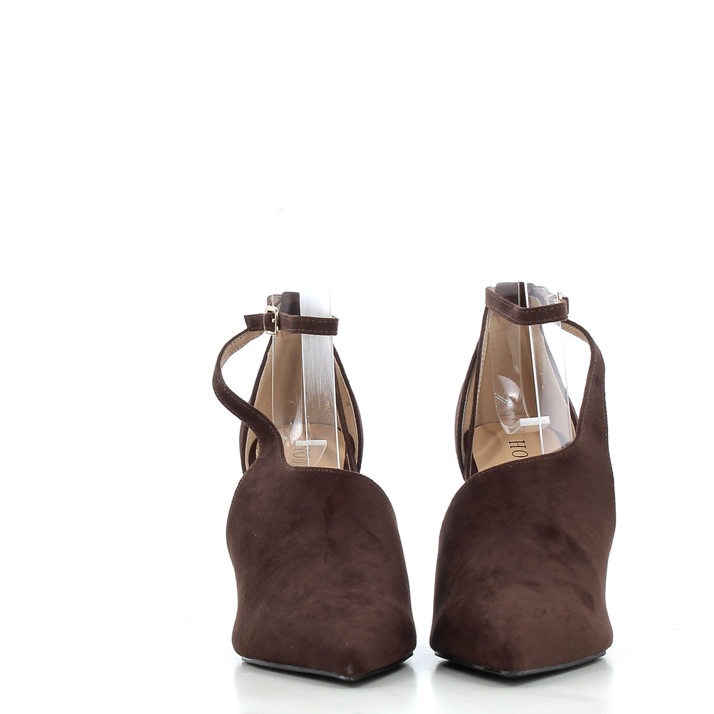 Décolleté Camilla Marroni in Camoscio con Cinturino e Tacco 9 cm