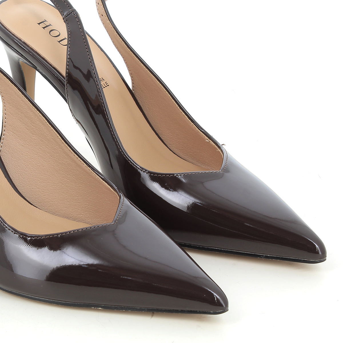 Slingback Martina Moro in Vernice con Tacco a Spillo 9 cm