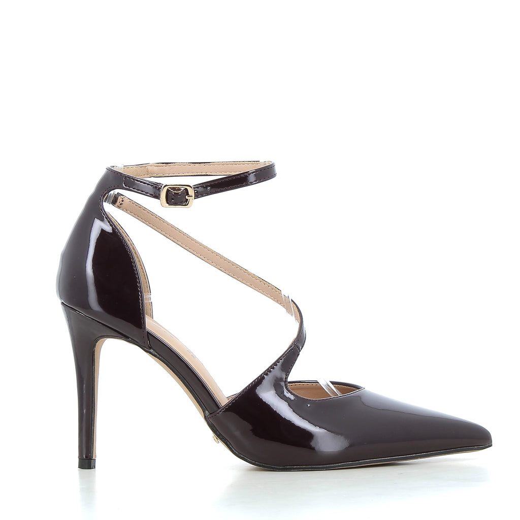 Décolleté Ludovica Bordeaux in Vernice con Tacco 9 cm