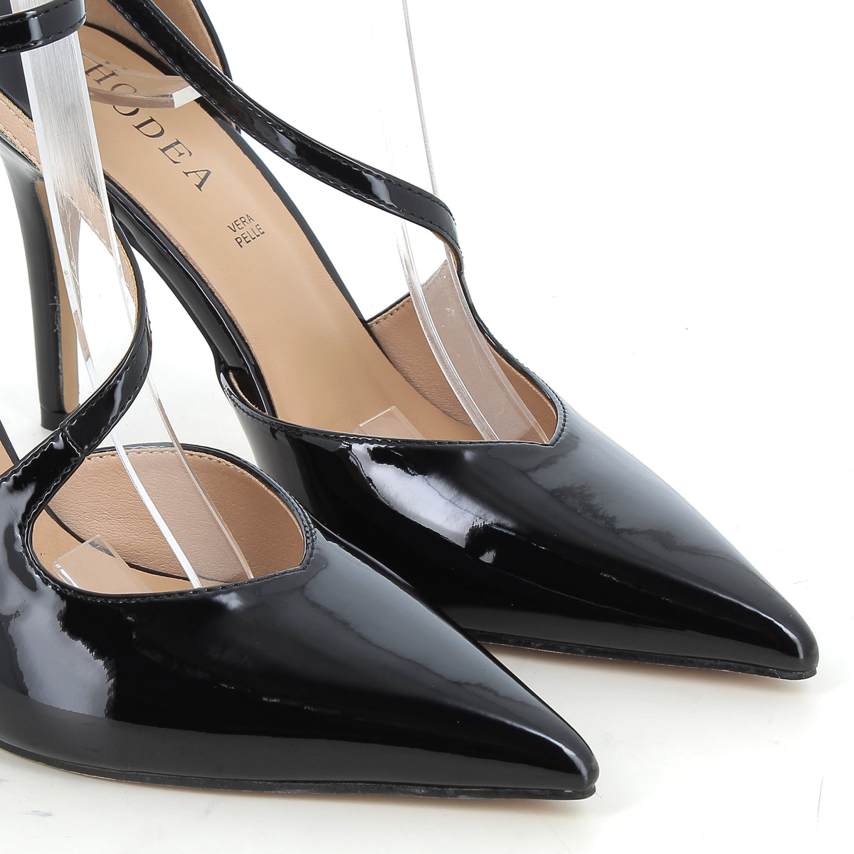 Décolleté Ludovica Nere in Vernice con Tacco 9 cm