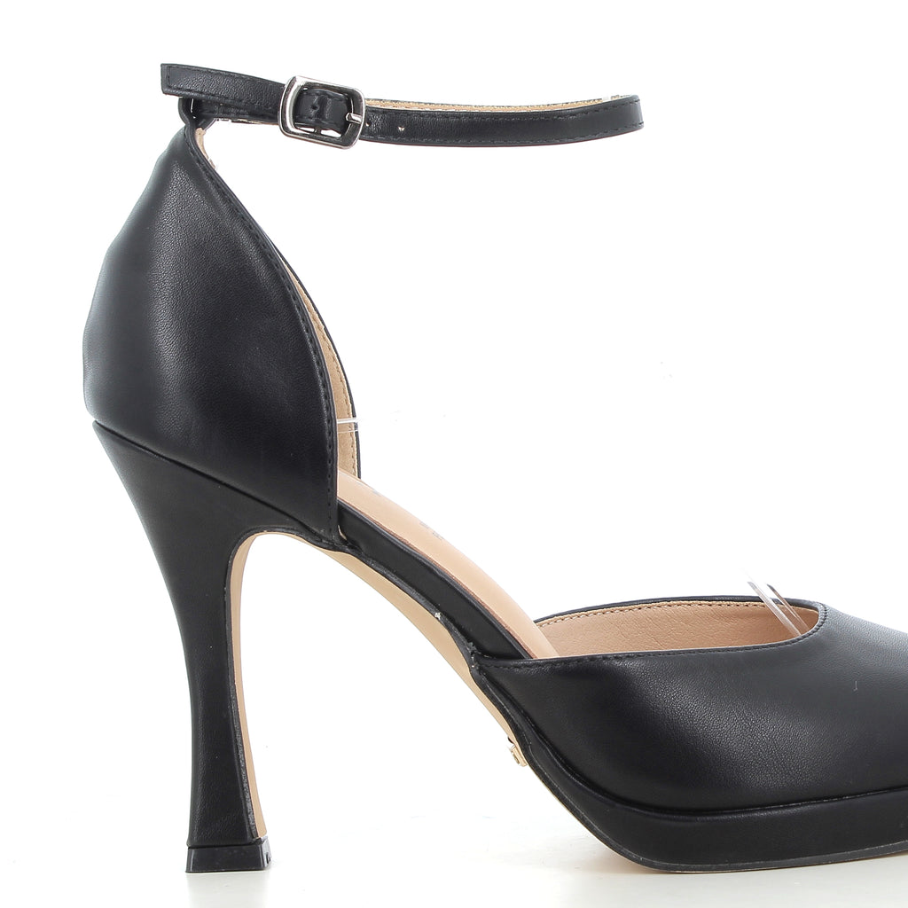 Décolleté Eleonora Nere con Plateau e Tacco 10 cm