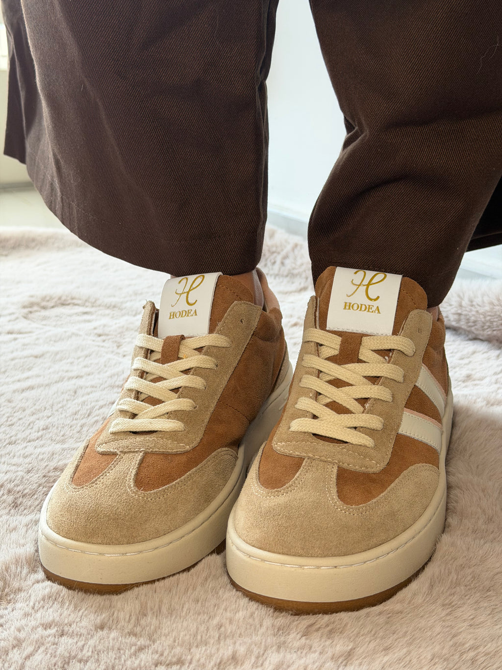 Hodea Sneakers Teresa vera pelle Cuoio