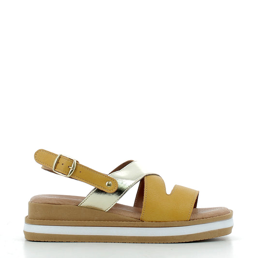 Scarpe Hodea donna LM 1205P24 SENAPE PLATINO