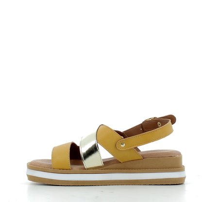 Scarpe Hodea donna LM 1205P24 SENAPE PLATINO