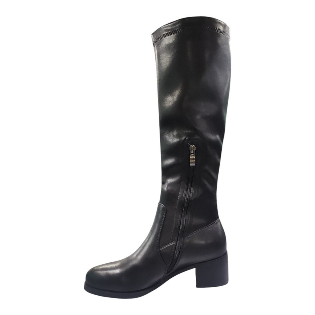 Stivali Giulia Neri con Gambale Stretch e Tacco 5 cm