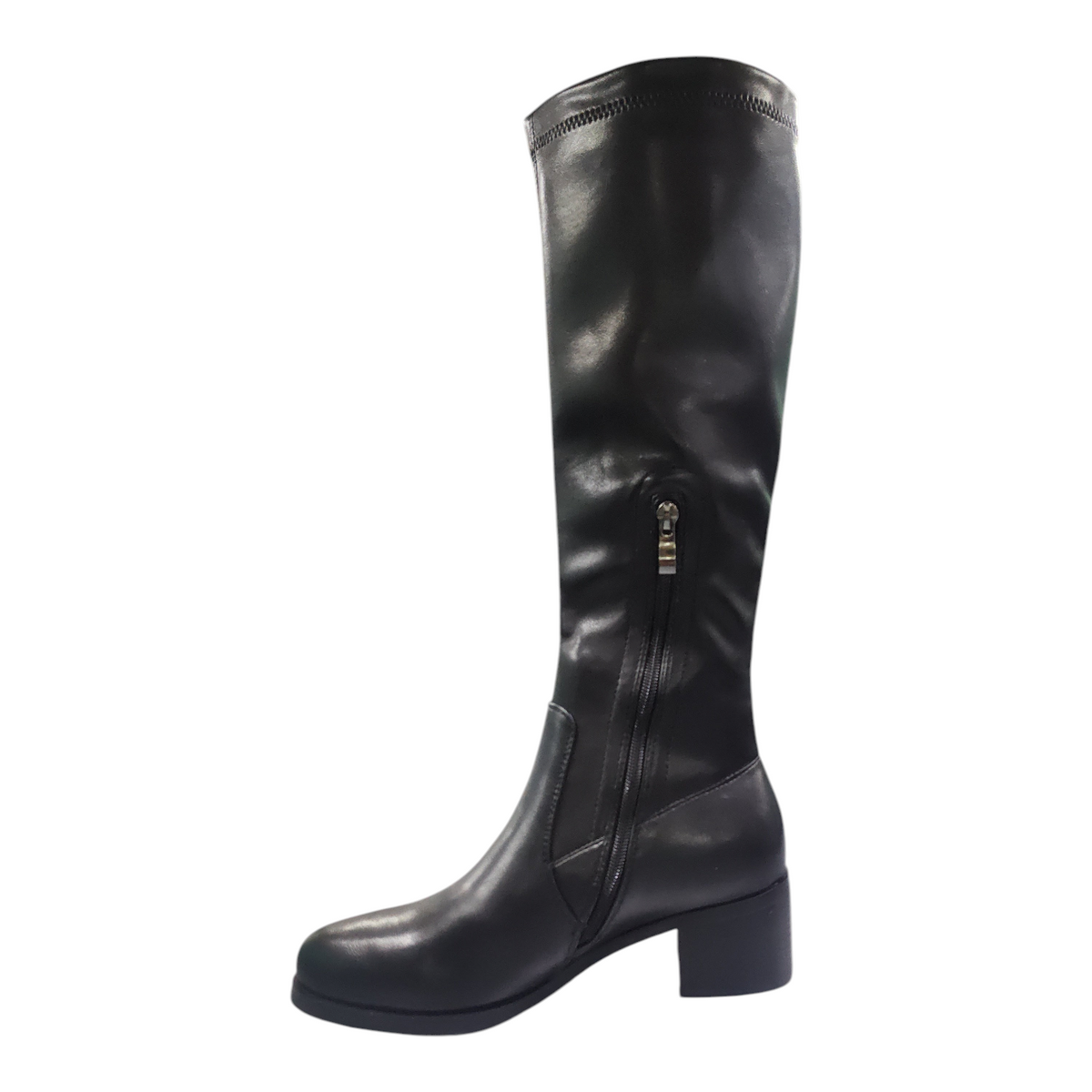 Stivali Giulia Neri con Gambale Stretch e Tacco 5 cm